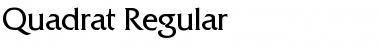 Quadrat Regular Font