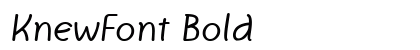 KnewFont Bold preview