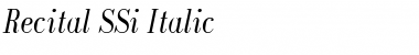 Recital SSi Italic Font