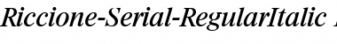 Riccione-Serial DB RegularItalic Font