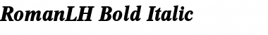 RomanLH Bold Italic Font