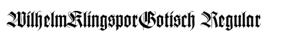 WilhelmKlingsporGotisch Regular preview