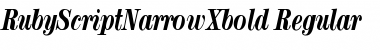 RubyScriptNarrowXbold Regular Font