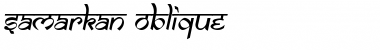 Samarkan Oblique Font