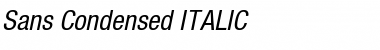 Sans Condensed ITALIC Font