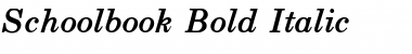 Schoolbook Bold Italic Font
