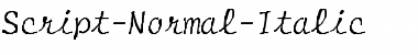 Download Script-Normal-Italic Font
