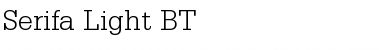 Serifa Lt BT Light Font