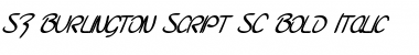 SF Burlington Script SC Bold Italic Font