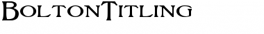 BoltonTitling Regular Font