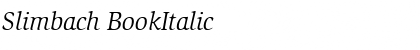 Slimbach BookItalic Font