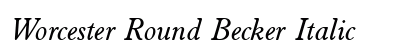 Worcester Round Becker Italic preview