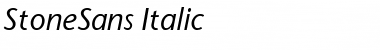 StoneSans Italic Font