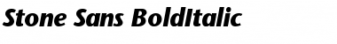 Stone_Sans-BoldItalic Regular Font