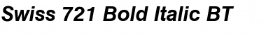 Swis721 BT Bold Italic Font