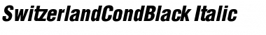 SwitzerlandCondBlack Italic Font