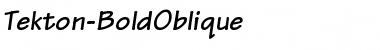 Download Tekton-BoldOblique Font