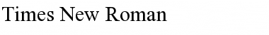 Times New Roman Regular Font