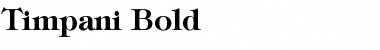 Timpani Bold Font