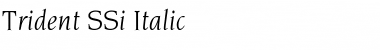 Trident SSi Italic Font