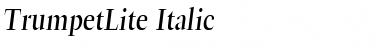 TrumpetLite Italic Font