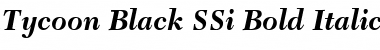 Tycoon Black SSi Bold Italic Font