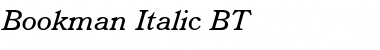 Bookman Italic Font