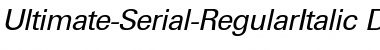 Ultimate-Serial DB RegularItalic Font