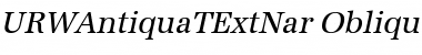 URWAntiquaTExtNar Oblique Font