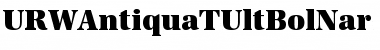 URWAntiquaTUltBolNar Regular Font