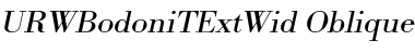 URWBodoniTExtWid Oblique Font