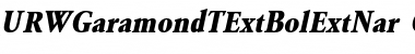 URWGaramondTExtBolExtNar Oblique Font