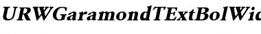 Download URWGaramondTExtBolWid Font