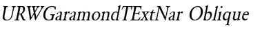 URWGaramondTExtNar Oblique Font