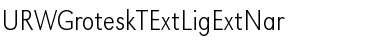 URWGroteskTExtLigExtNar Regular Font