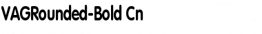 VAGRounded-Bold Cn Regular Font