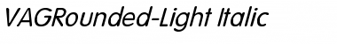 VAGRounded-Light Italic Regular Font