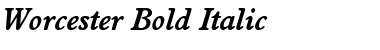 Worcester Bold Italic Font