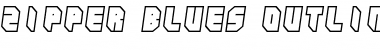 Download Zipper blues Outline Font