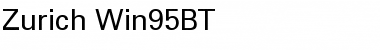Zurich Win95BT Roman Font