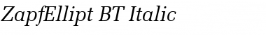 ZapfEllipt BT Italic Font