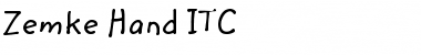 Zemke Hand ITC Regular Font