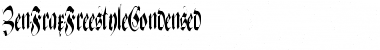 ZenFraxFreestyleCondensed Regular Font
