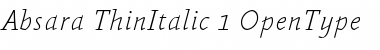 Absara Thin Italic Font