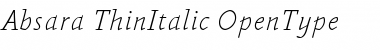 Absara Thin Italic Font
