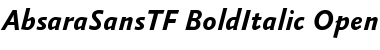 Download AbsaraSansTF-BoldItalic Font