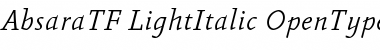 Absara TF Light Italic Font