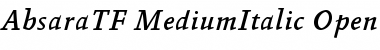 Absara TF Medium Italic Font