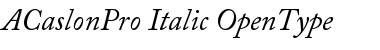 Adobe Caslon Pro Italic Font