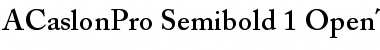 Adobe Caslon Pro Semibold Font